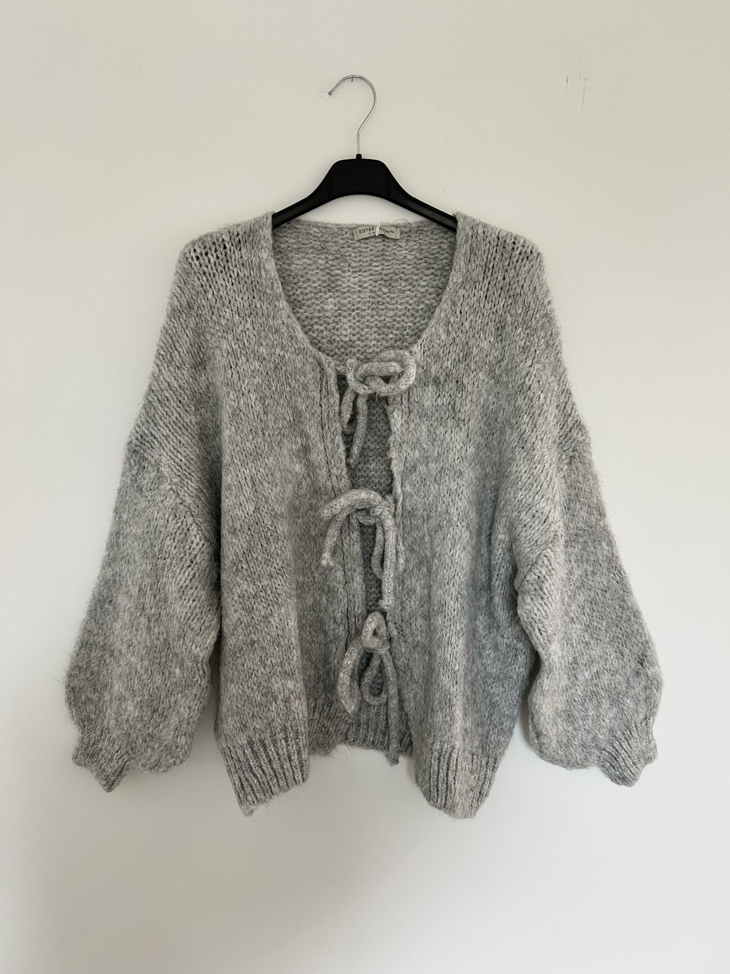 Schleifen Cardigan grau