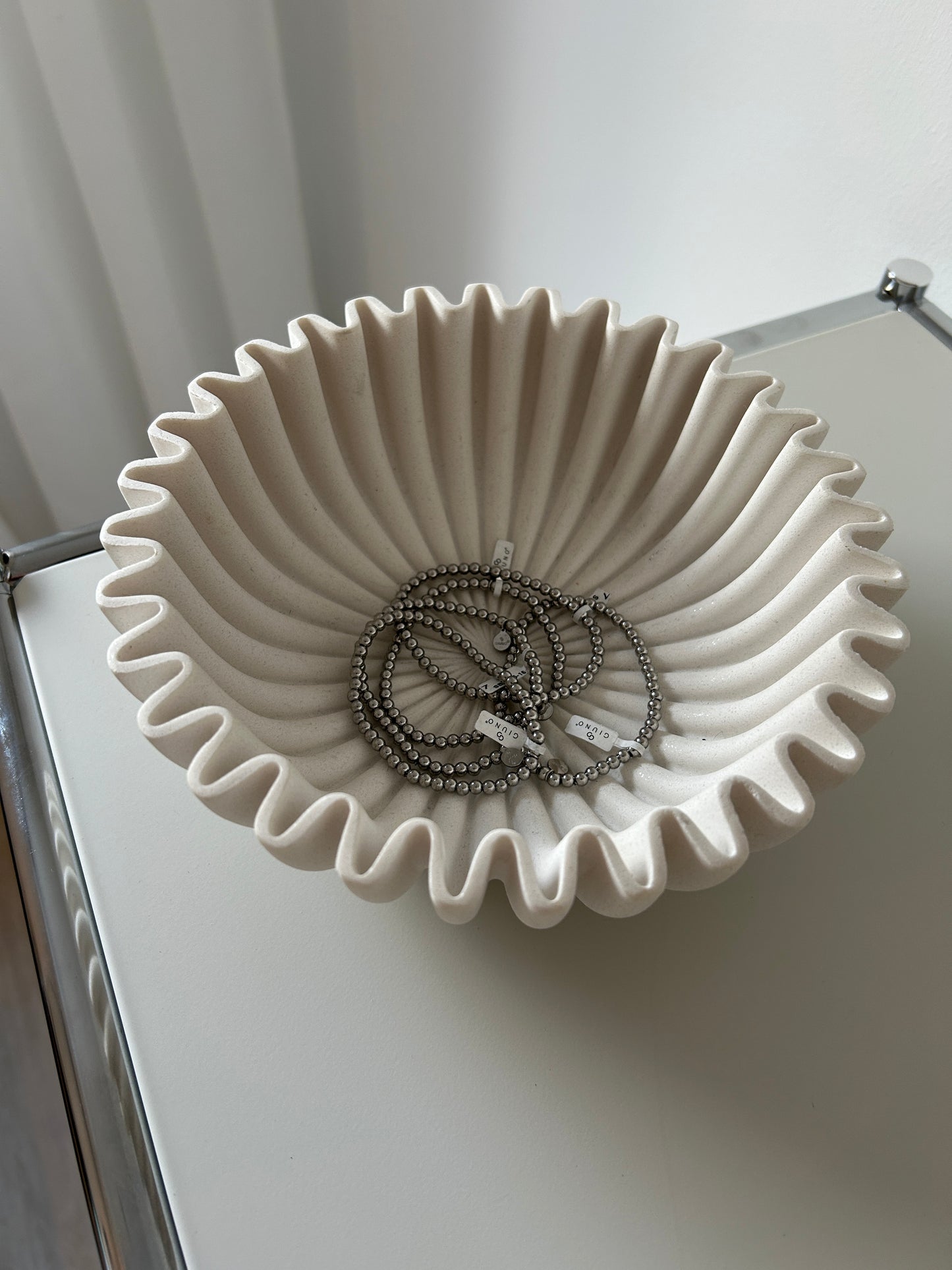 Perlenarmband gold & silber