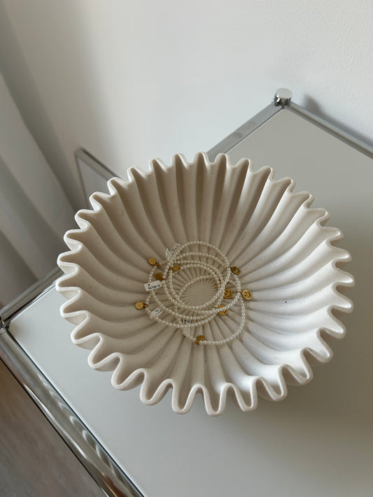 Smiley Armband weiß