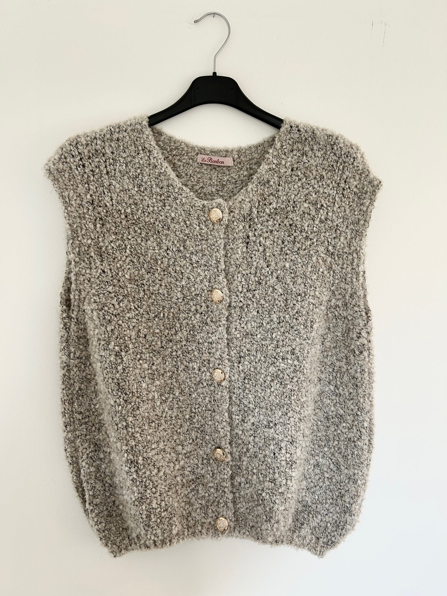 Strickweste grau