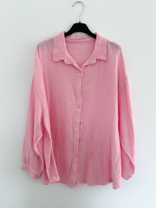 Musselin Bluse rosa