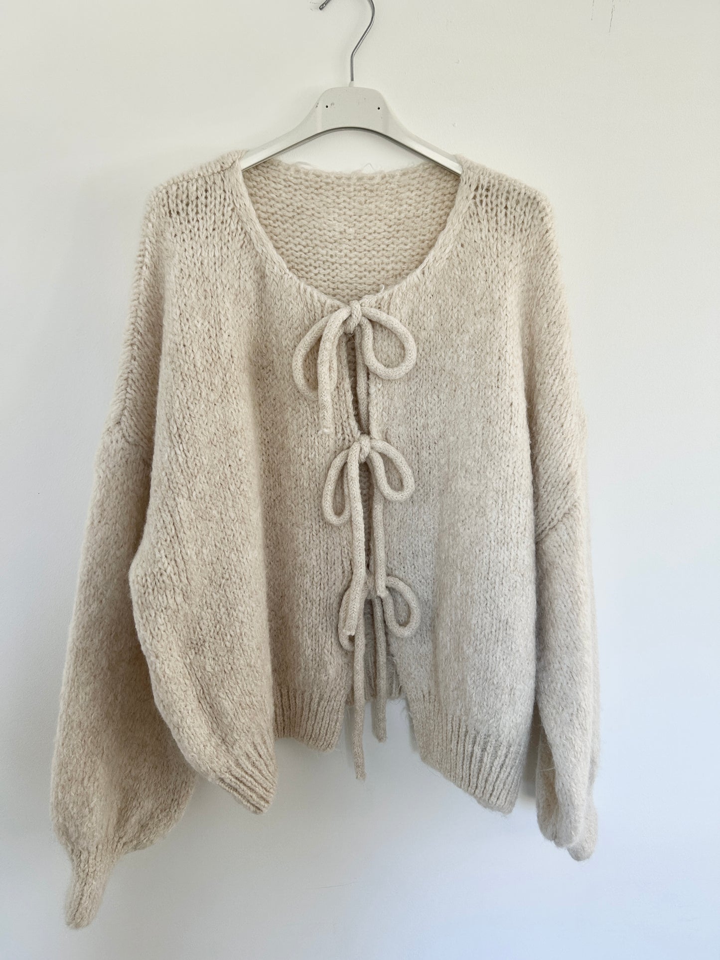 Schleifen Cardigan offwhite