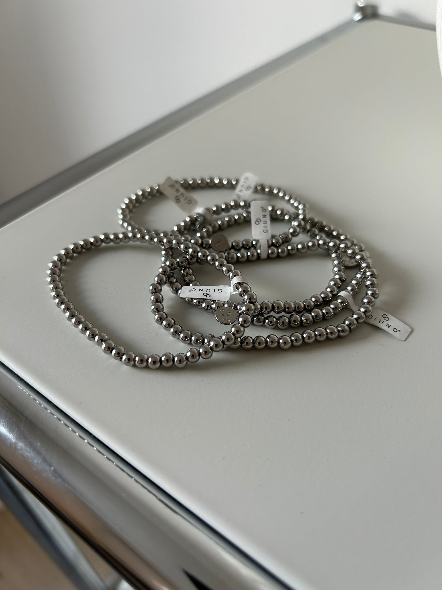 Perlenarmband gold & silber