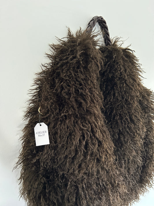 Fransen Tasche braun