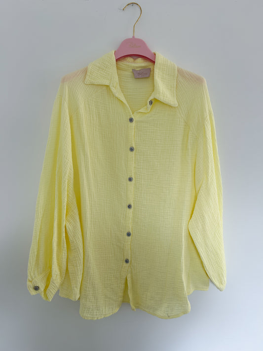 Musselin Bluse gelb