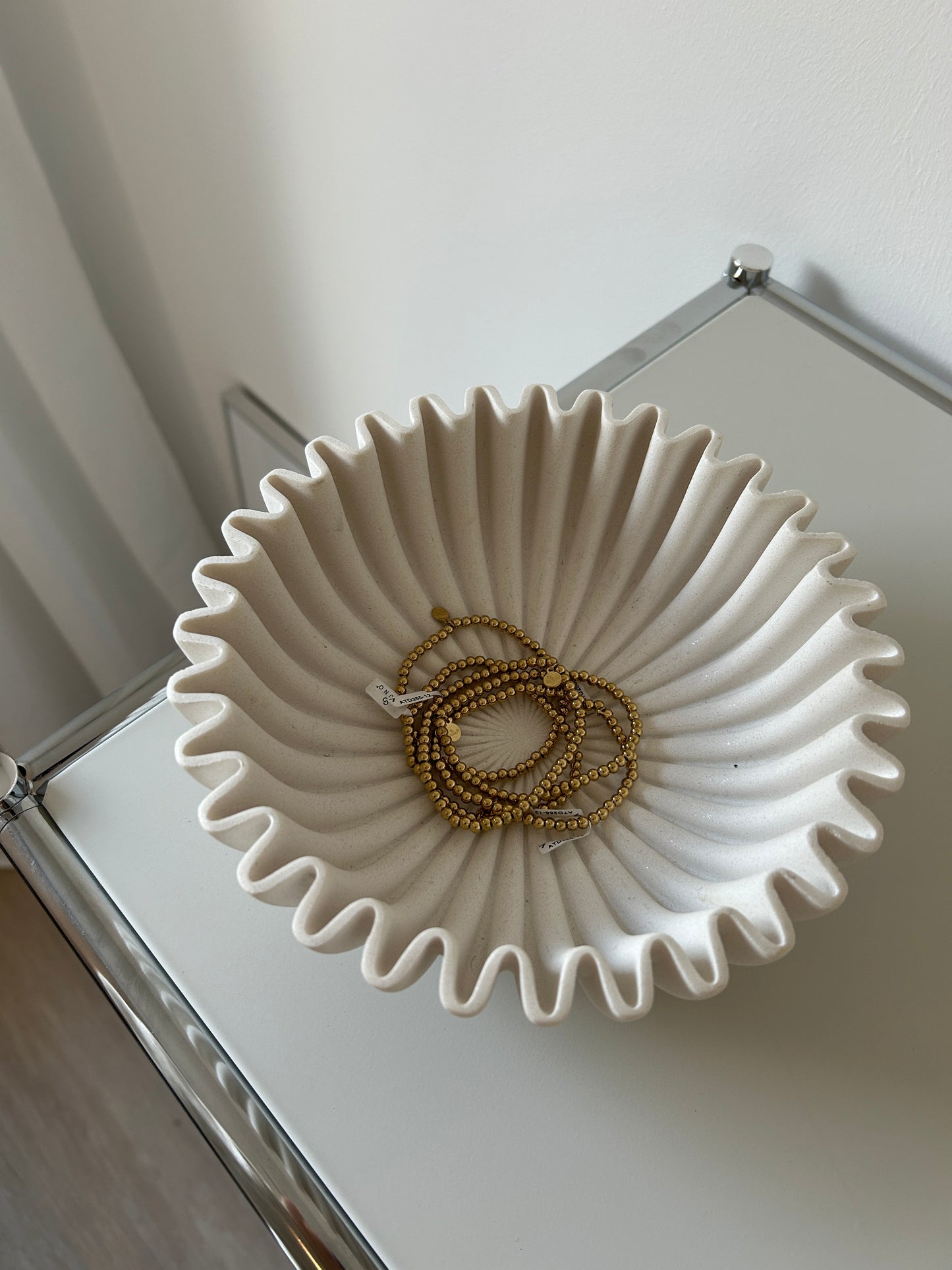 Perlenarmband gold & silber