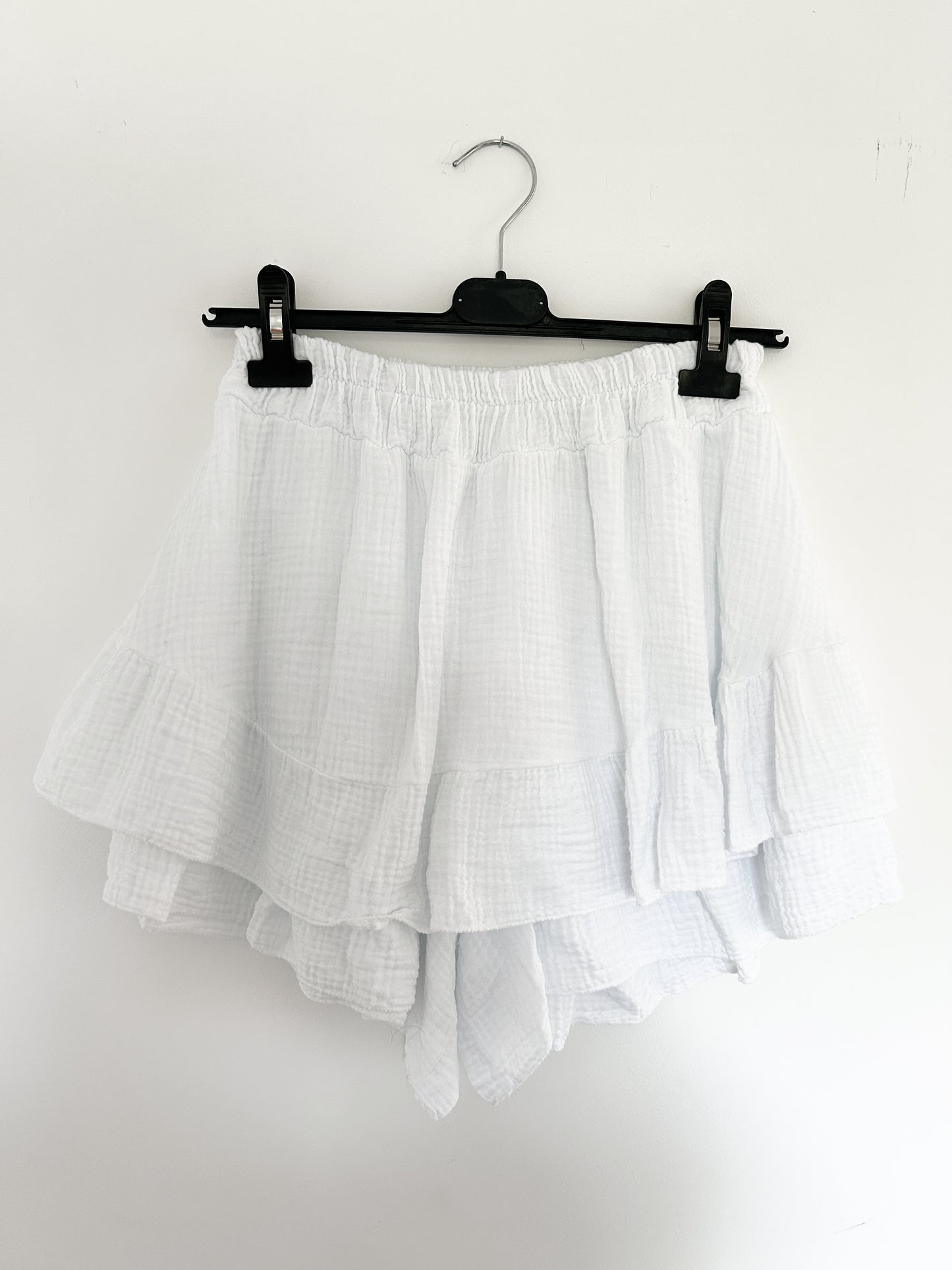 Musselin Skort weiß