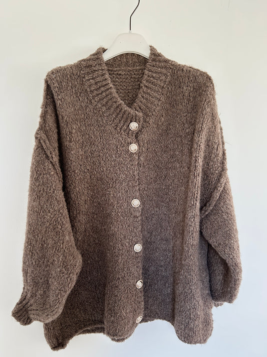 Oversized Cardigan braun